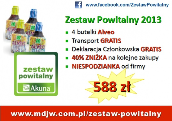 ALVEO Zestaw Powitalny 2013 - jeszcze więcej korzyści!!!