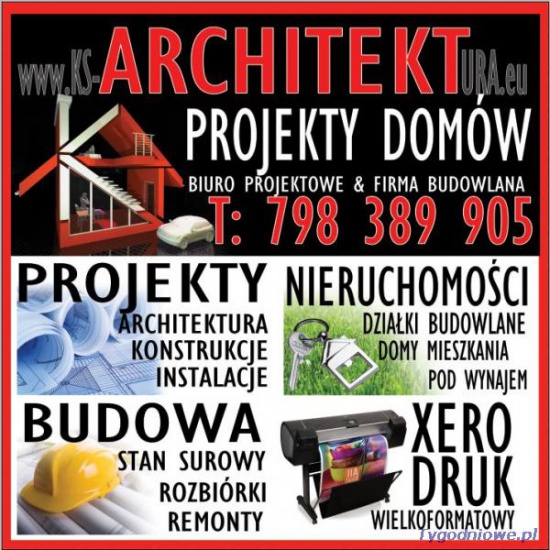 Biuro projektowe, Projekty budowlane, Aranżacje wnętrz