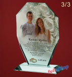 podziękowania dla rodziców szklana statuetka