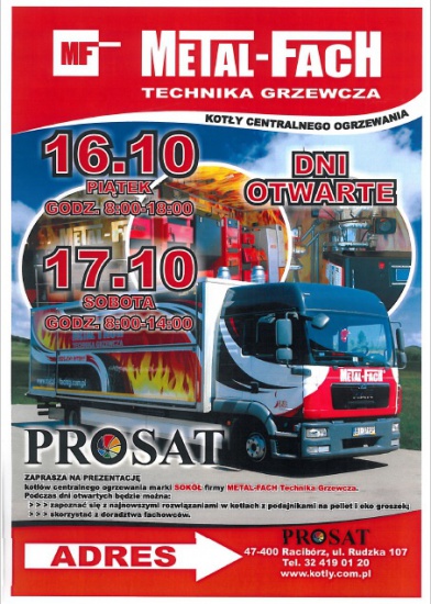 Dni otwarte firmy Metal- Fach w PROSAT Racibórz-17/18 październik