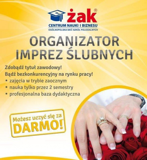 Organizator imprez ślubnych NOWOŚĆ w ŻAK Racibórz!