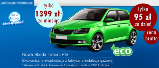 Skoda Fabia LPG- ABACUS wypożyczalnia samochodów