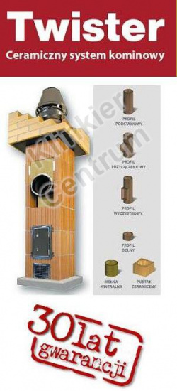 JEDYNY W POLSCE CERAMICZNY SYSTEM KOMINOWY "TWISTER"