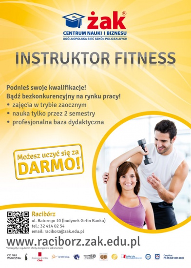 Instruktor fitness - NOWOŚĆ w ŻAKU!